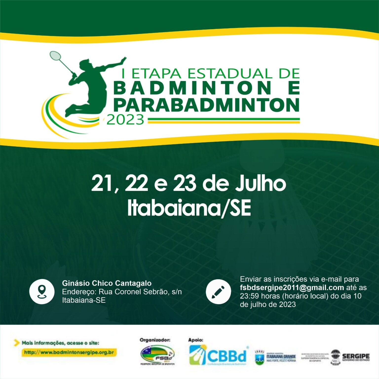 Lista Parcial De Inscritos Na I Etapa Estadual De Badminton E